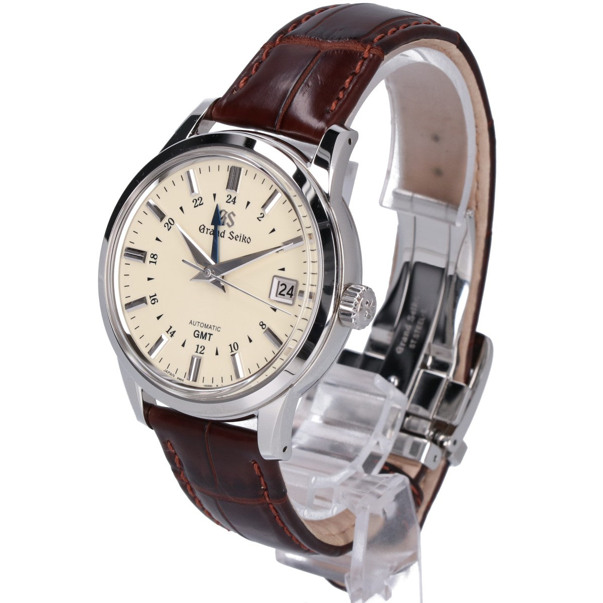 GrandSeiko グランドセイコー SBGM221 エレガンスコレクション GMT 革（クロコダイル）ベルト AT時計 腕時計