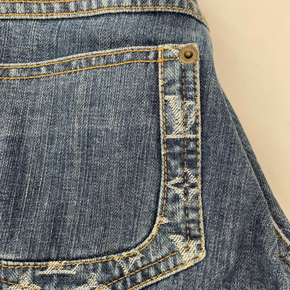 LOUIS VUITTON Louis Vuitton 2007 Monogram design leather-patch denim pants bottoms
