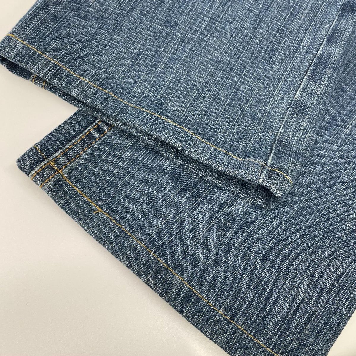 LOUIS VUITTON Louis Vuitton 2007 Monogram design leather-patch denim pants bottoms