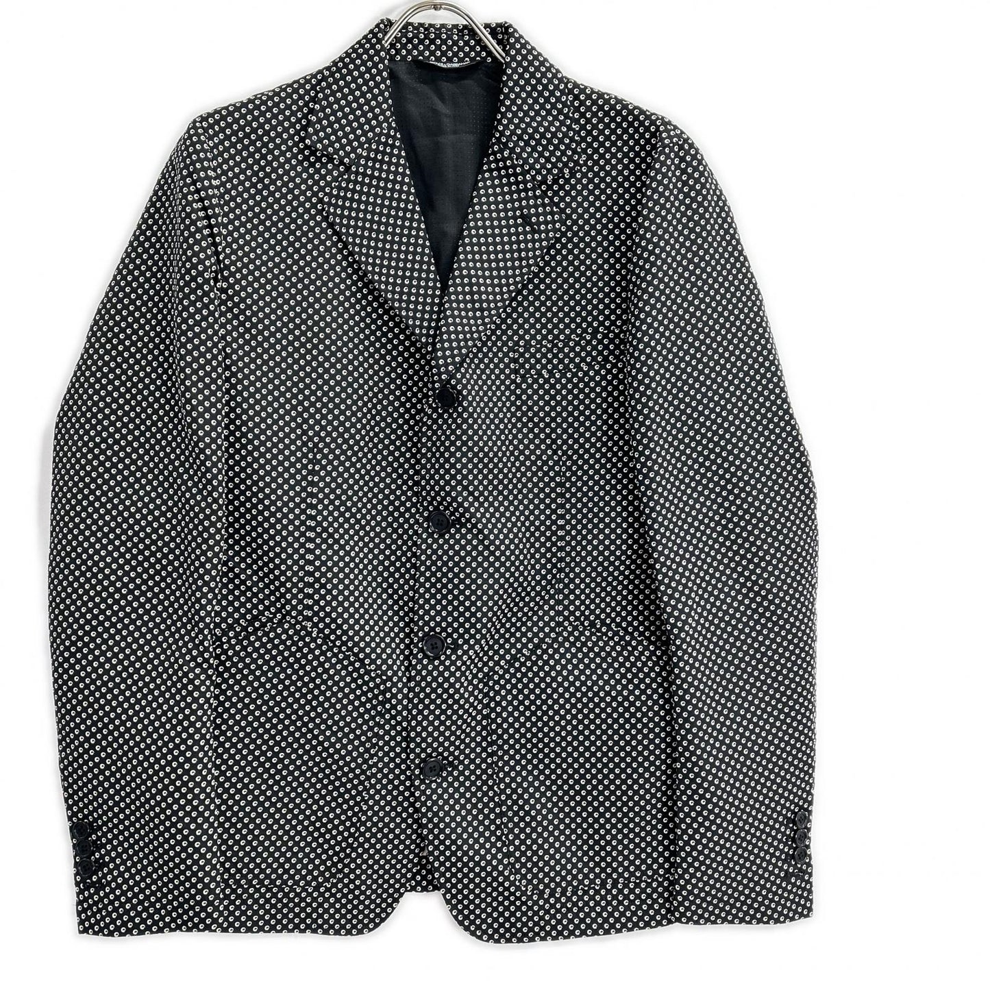 DOLCE&GABBANA ドルチェアンドガッバーナ G2IN2T ブラック ドット総柄 テーラードジャケット ジャケット