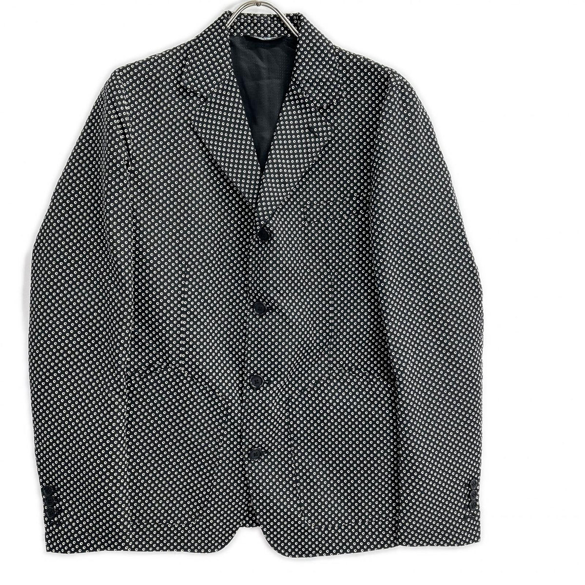 DOLCE&GABBANA ドルチェアンドガッバーナ G2IN2T ブラック ドット総柄 テーラードジャケット ジャケット