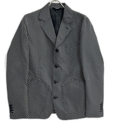 DOLCE&GABBANA ドルチェアンドガッバーナ G2IN2T ブラック ドット総柄 テーラードジャケット ジャケット