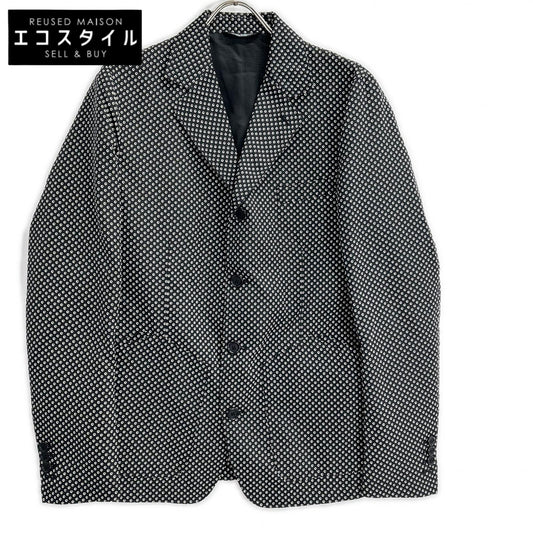 DOLCE&GABBANA ドルチェアンドガッバーナ G2IN2T ブラック ドット総柄 テーラードジャケット ジャケット