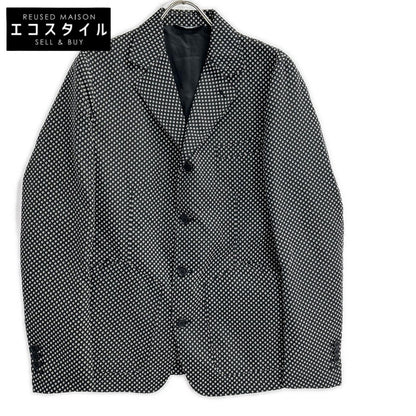 DOLCE&GABBANA ドルチェアンドガッバーナ G2IN2T ブラック ドット総柄 テーラードジャケット ジャケット