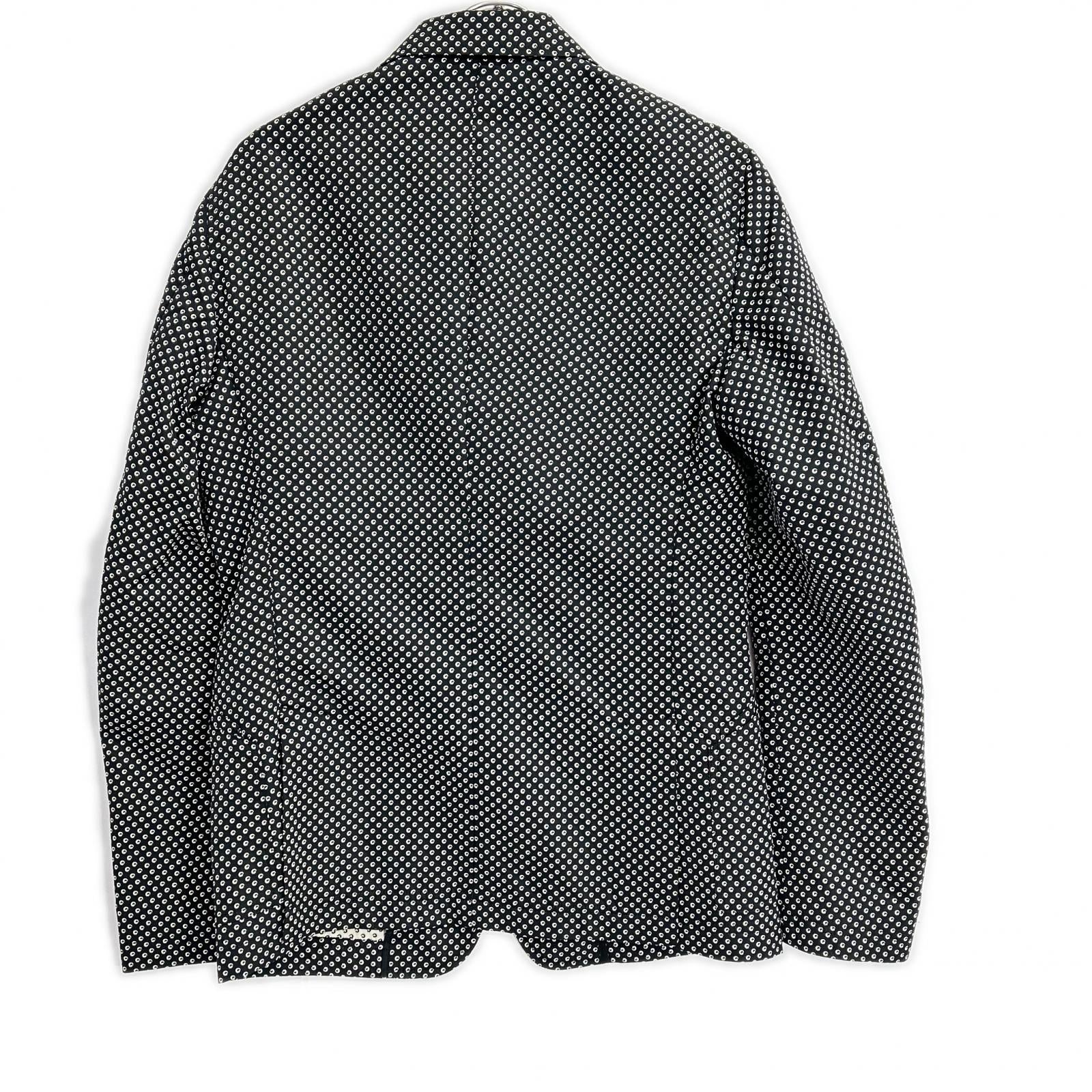 DOLCE&GABBANA ドルチェアンドガッバーナ G2IN2T ブラック ドット総柄 テーラードジャケット ジャケット