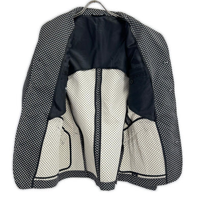 DOLCE&GABBANA ドルチェアンドガッバーナ G2IN2T ブラック ドット総柄 テーラードジャケット ジャケット