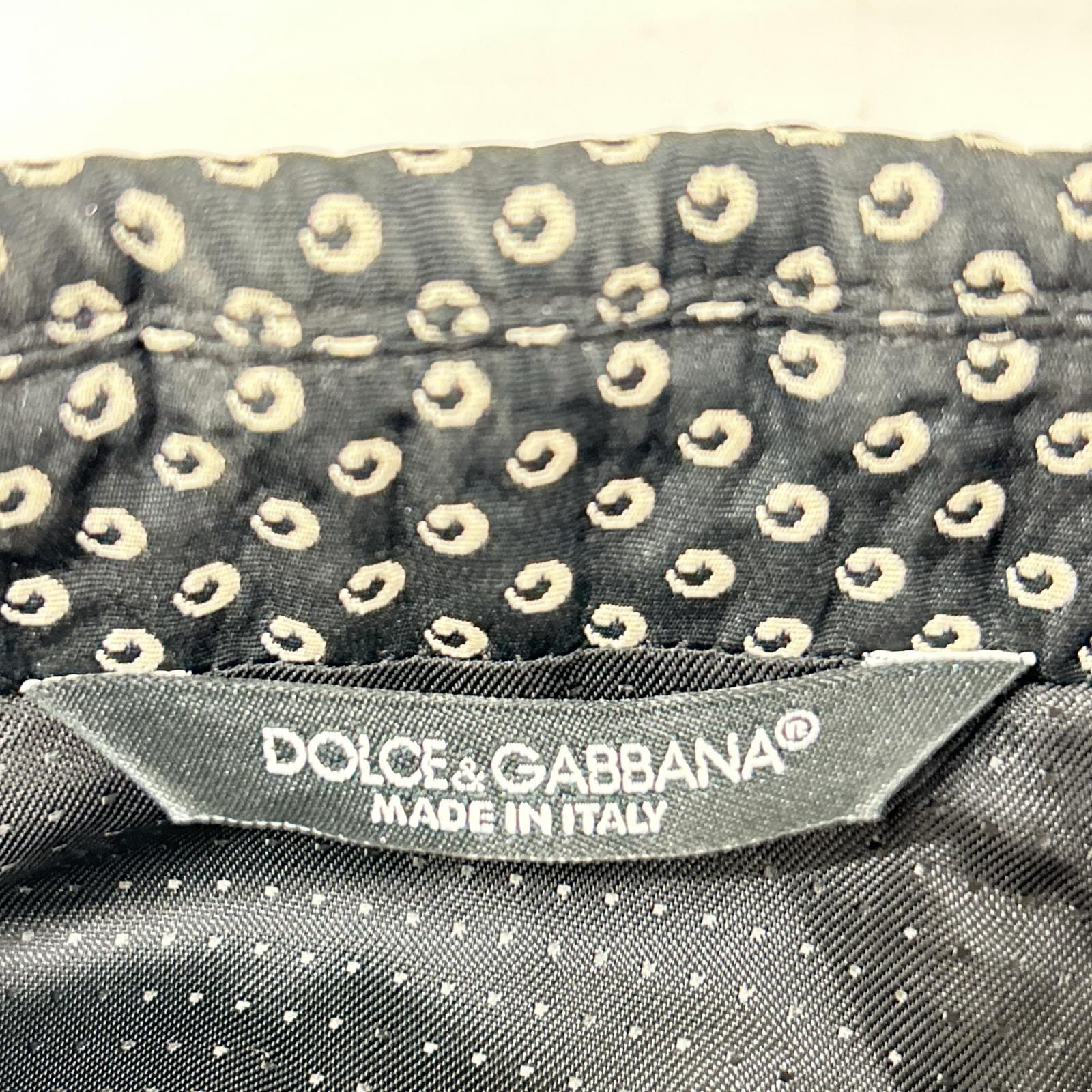 DOLCE&GABBANA ドルチェアンドガッバーナ G2IN2T ブラック ドット総柄 テーラードジャケット ジャケット