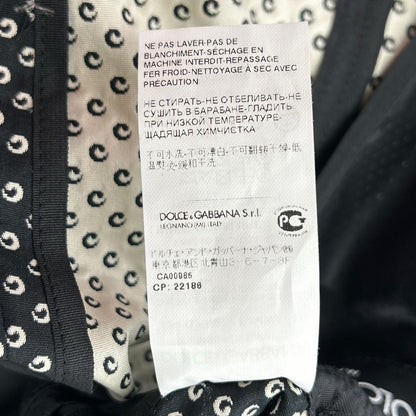 DOLCE&GABBANA ドルチェアンドガッバーナ G2IN2T ブラック ドット総柄 テーラードジャケット ジャケット