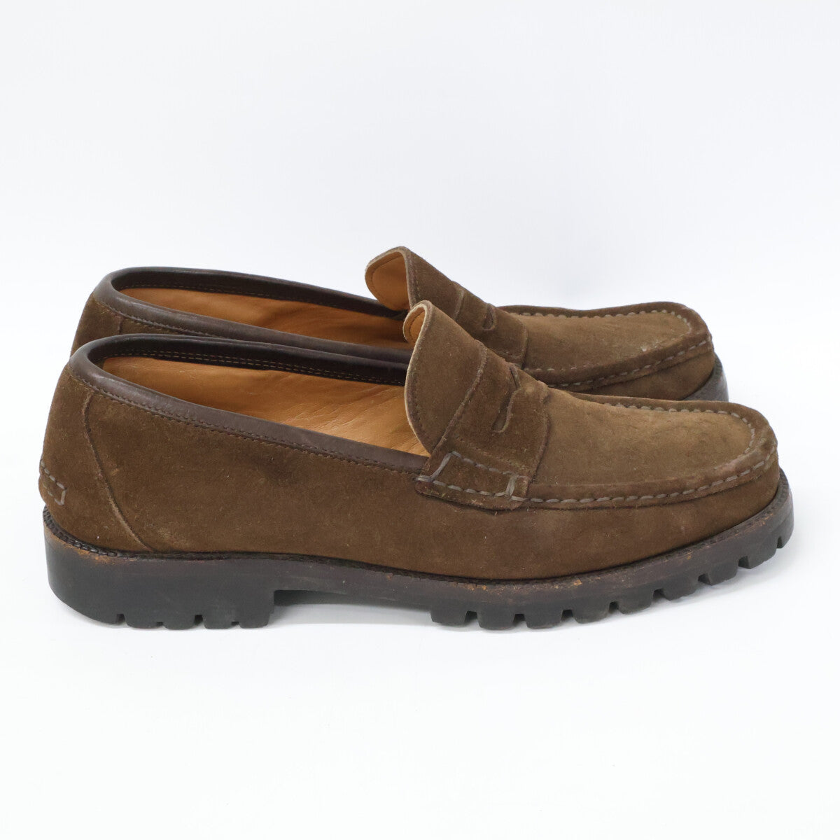 SalvatoreFerragamo サルバトーレフェラガモ 32798 スエード コインローファー シューズ