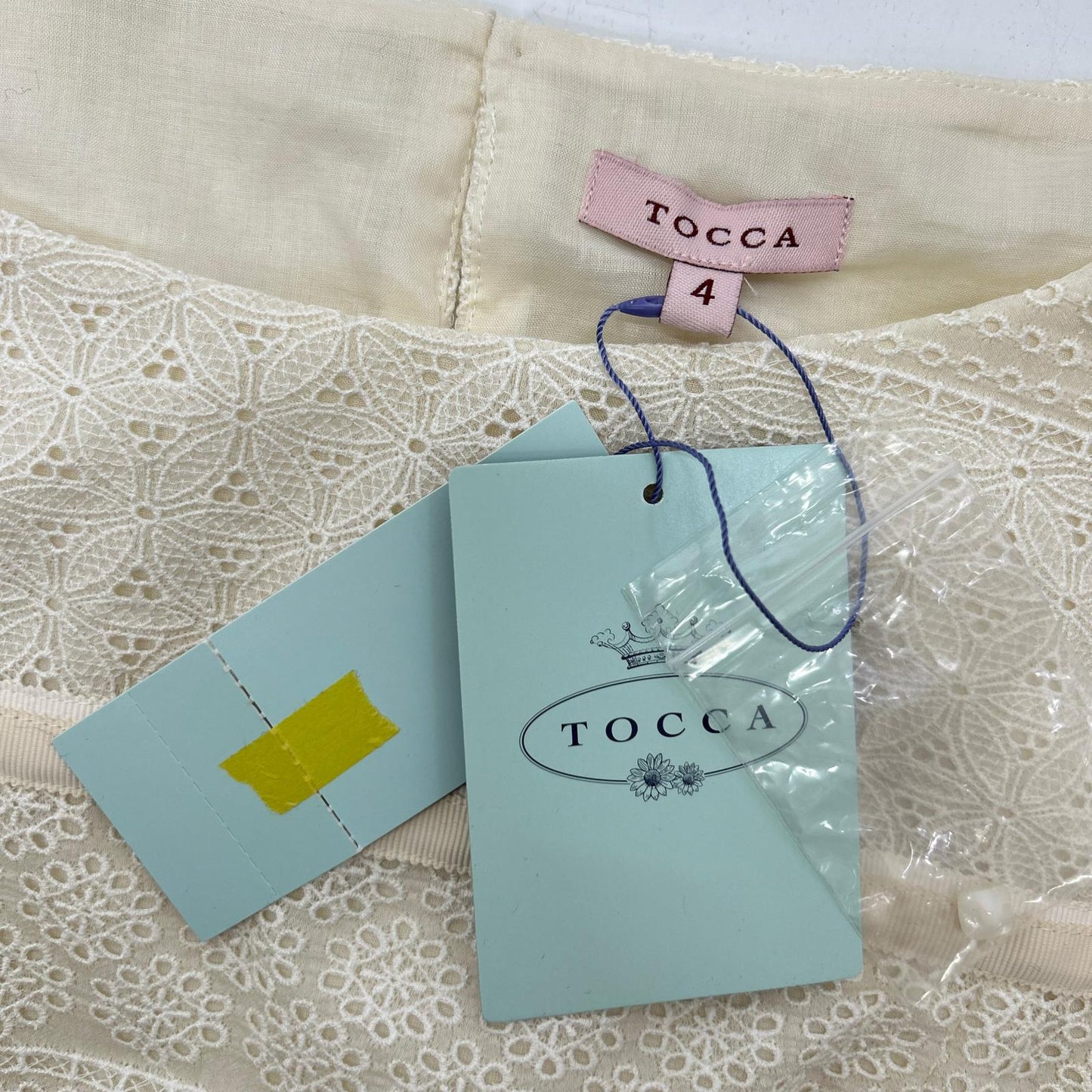 TOCCA トッカ ホワイト アイレットレース スカートセットアップ スーツ セットアップ