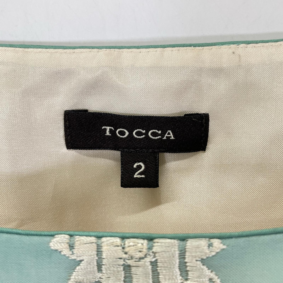 TOCCA トッカ 445908 ブルー系 ウエストリボンデザイン フラワー ワンピース ワンピース