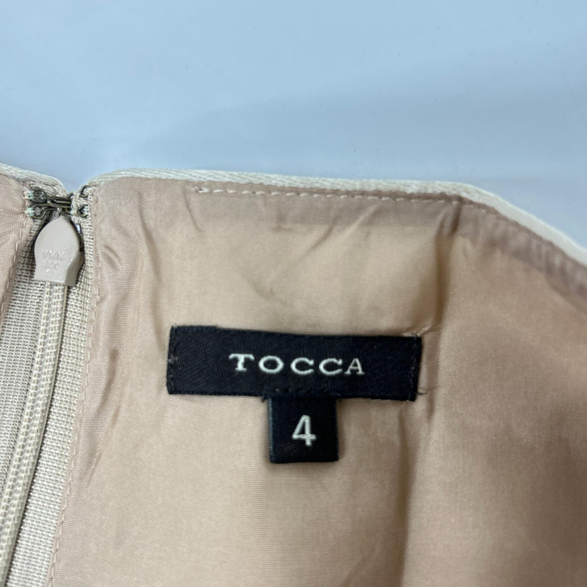TOCCA トッカ 425770 カーキ系 フラワー刺繍 ノースリーブ ワンピース ワンピース