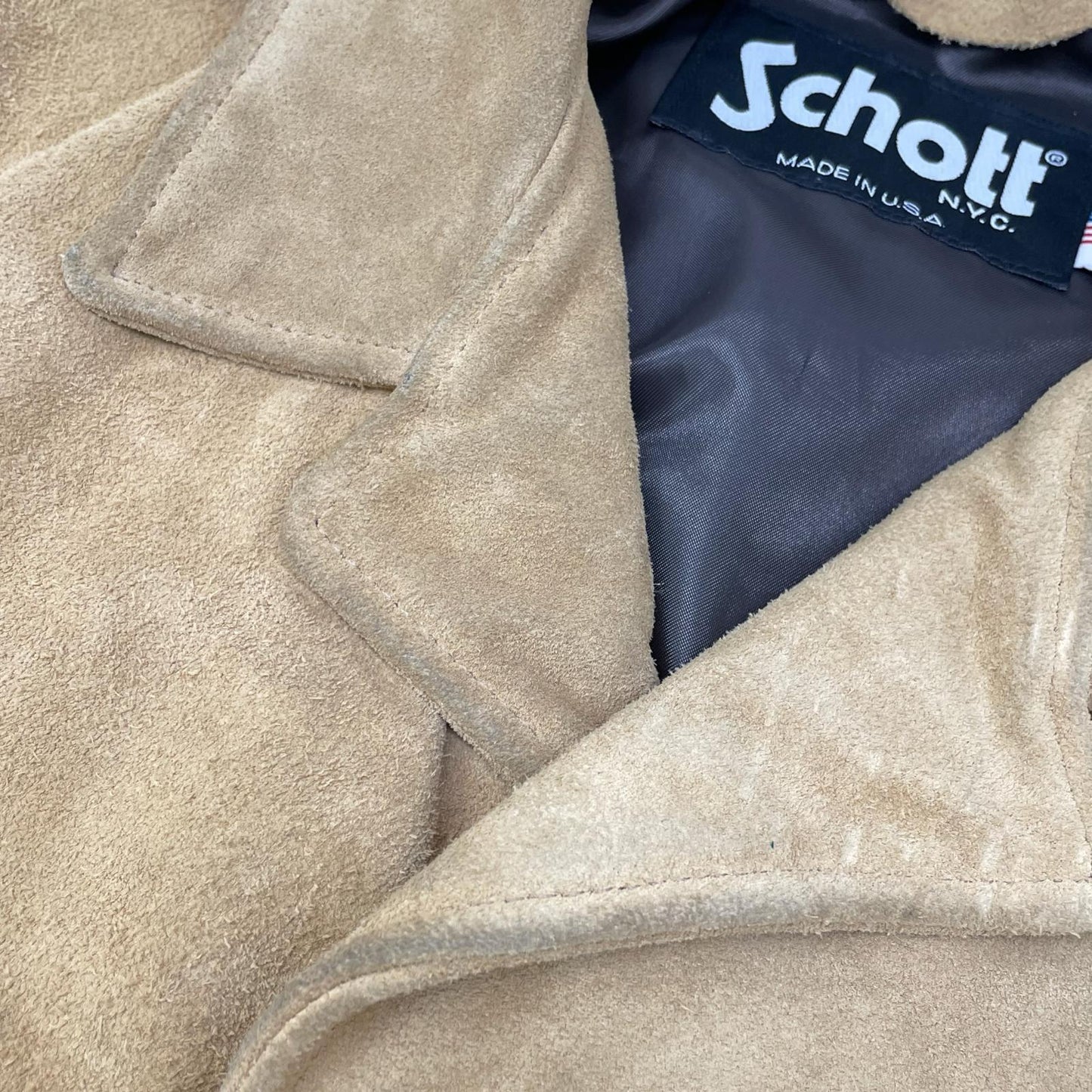 schott ショット 398 ブラウンベージュ スエード ウエスタンジャケット ジャケット