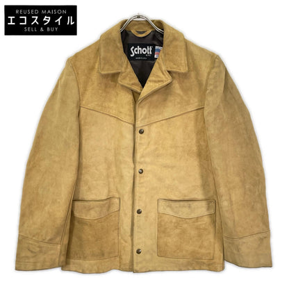 schott ショット 398 ブラウンベージュ スエード ウエスタンジャケット ジャケット