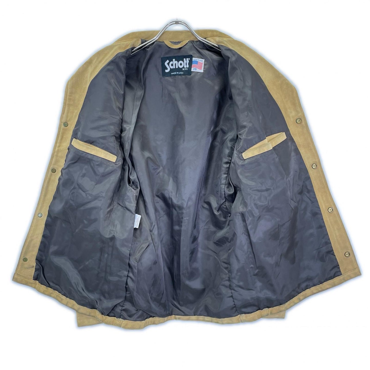 schott ショット 398 ブラウンベージュ スエード ウエスタンジャケット ジャケット