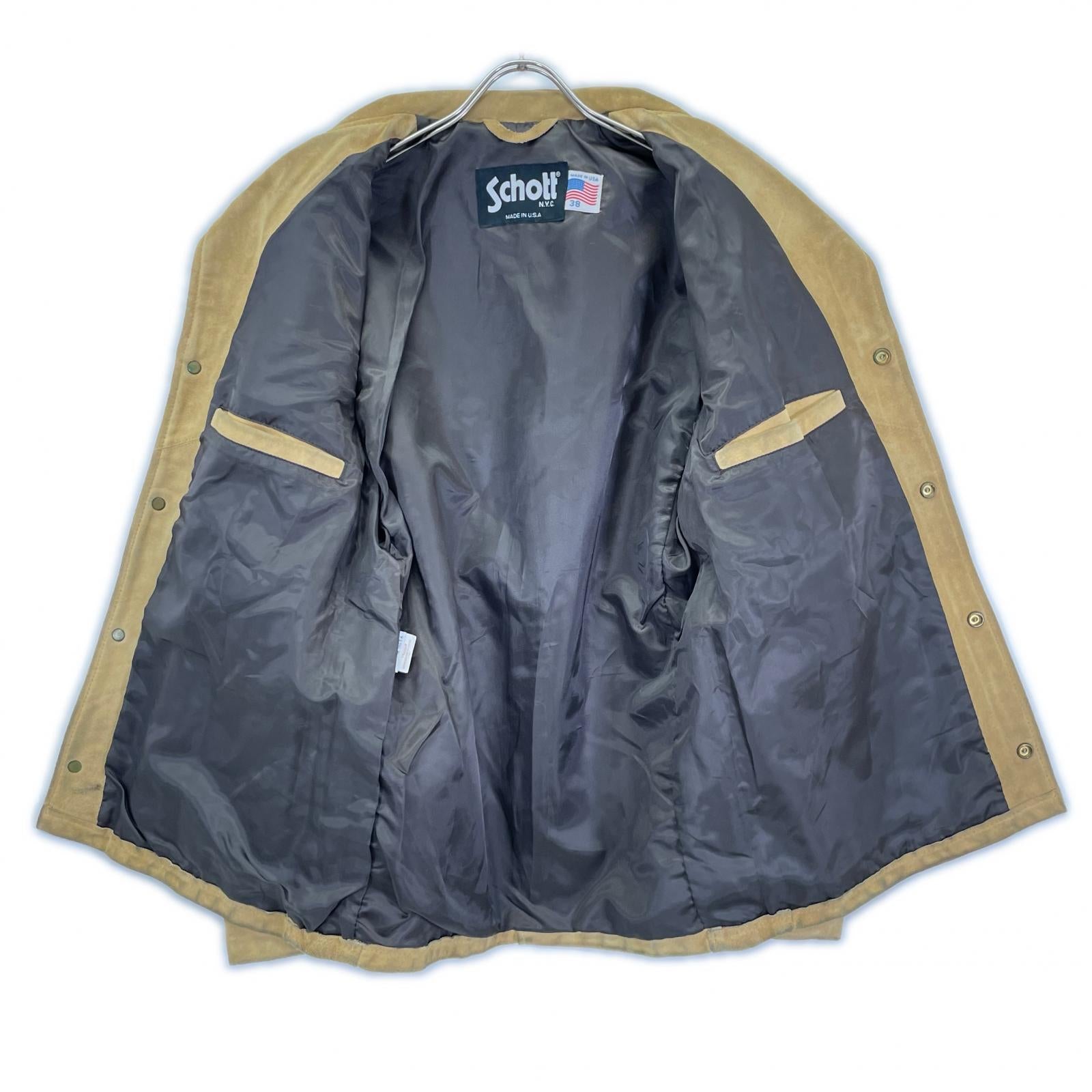 schott ショット 398 ブラウンベージュ スエード ウエスタンジャケット ジャケット