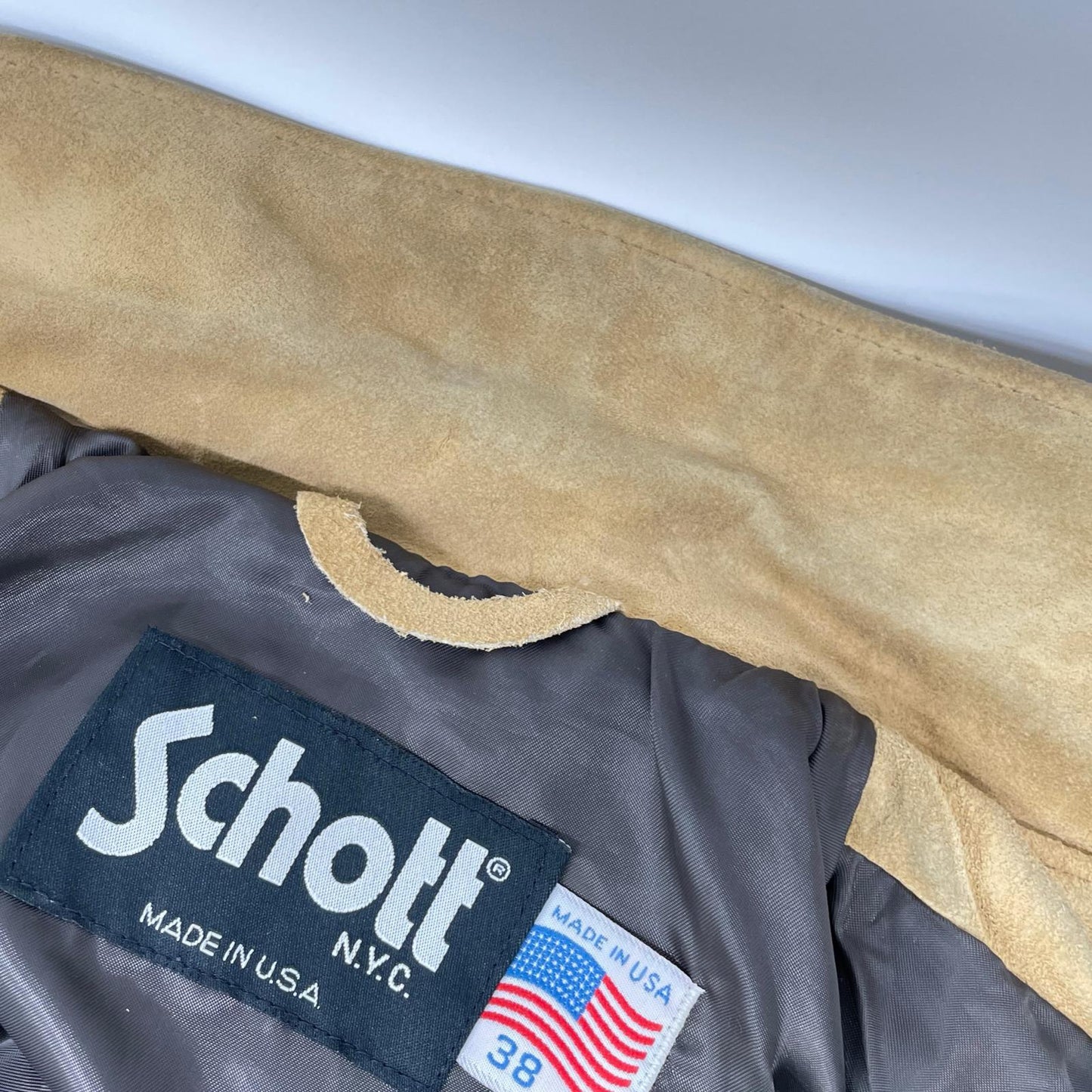 schott ショット 398 ブラウンベージュ スエード ウエスタンジャケット ジャケット