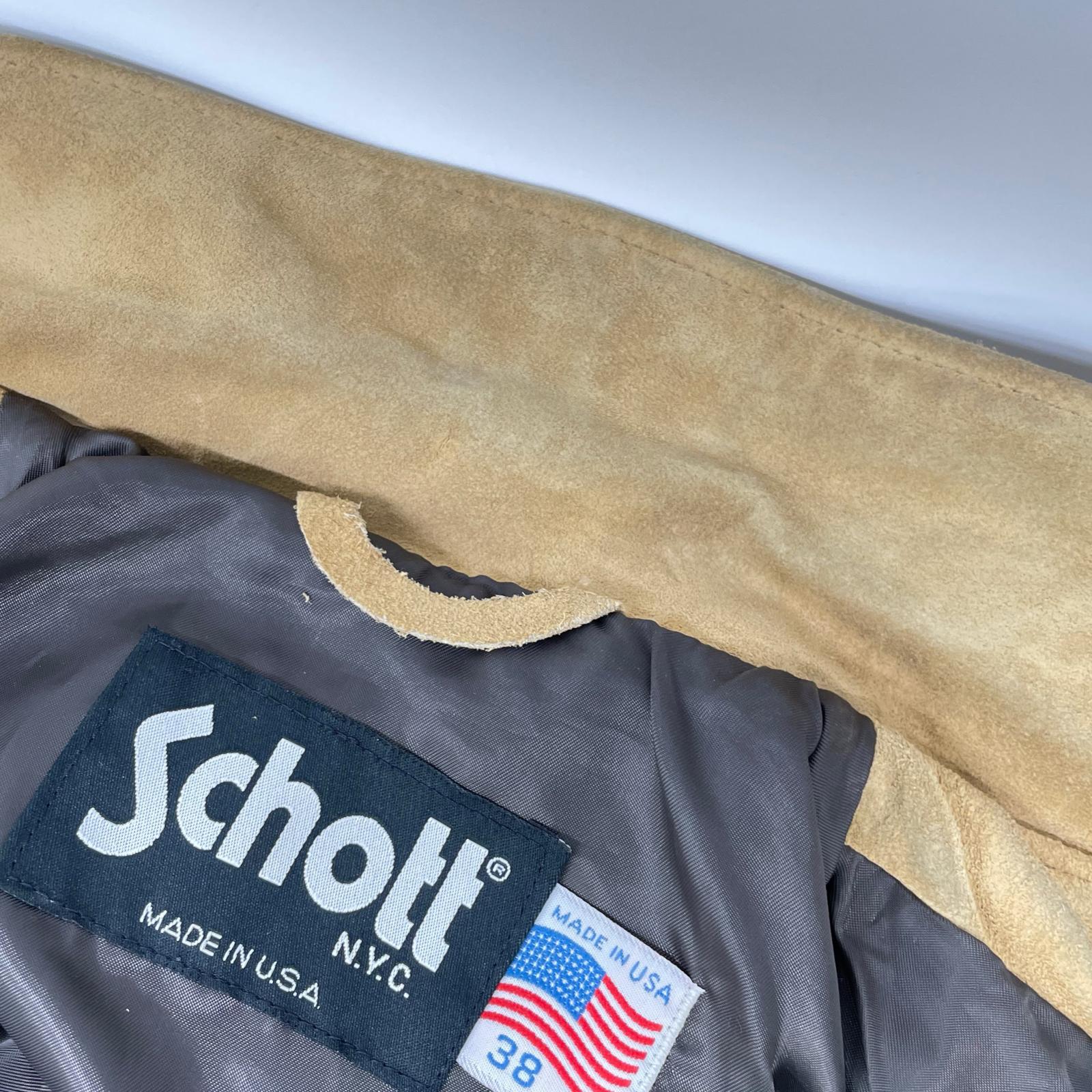 schott ショット 398 ブラウンベージュ スエード ウエスタンジャケット ジャケット
