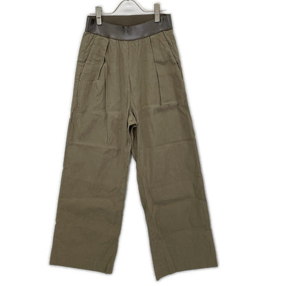 MUSE ミューズ 25年 カーキオリーブ STRETCH TWILL タックパンツ ボトムス