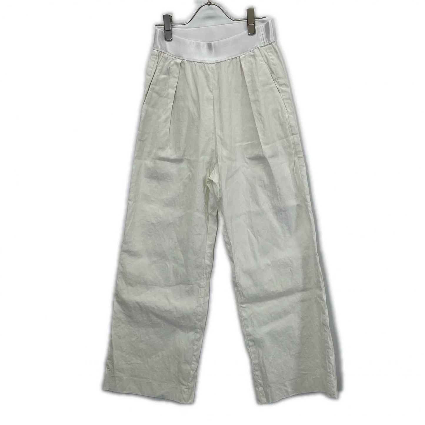 MUSE ミューズ 25年 ホワイト STRETCH TWILL タックパンツ ボトムス