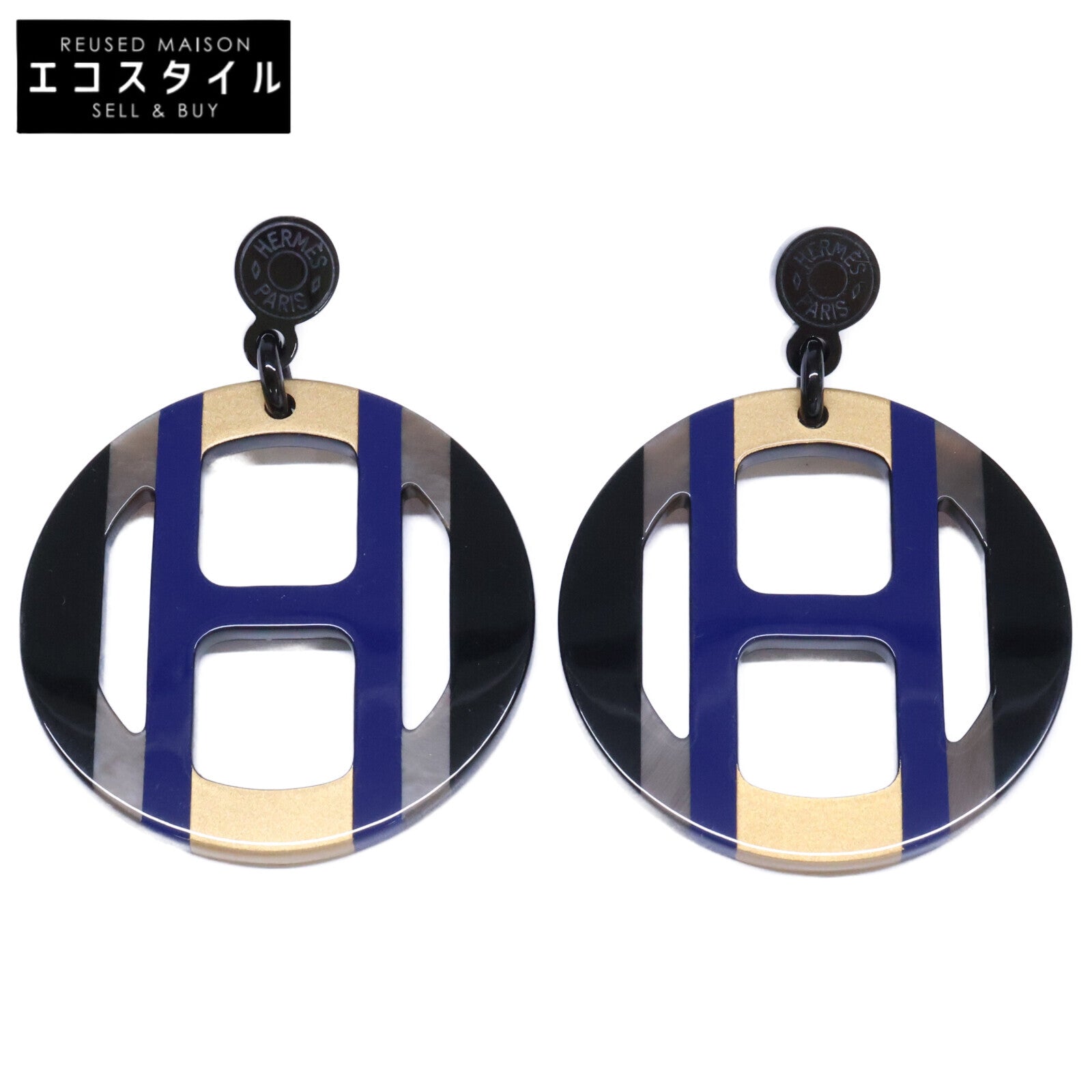 HERMES エルメス 【新品同様】Hエキップ ピアス