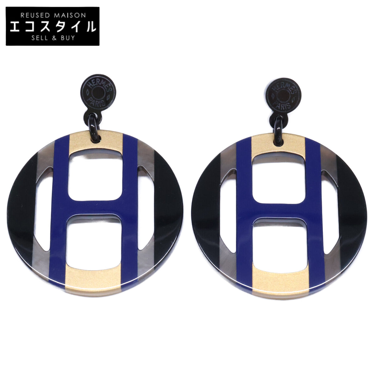 HERMES エルメス 【新品同様】Hエキップ ピアス