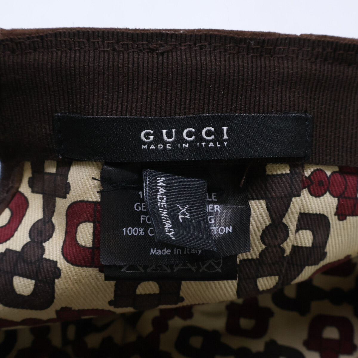 GUCCI グッチ 【即決/国内正規】スエード/GGエンボスレザー キャップ 帽子
