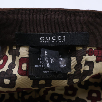 GUCCI グッチ 【即決/国内正規】スエード/GGエンボスレザー キャップ 帽子