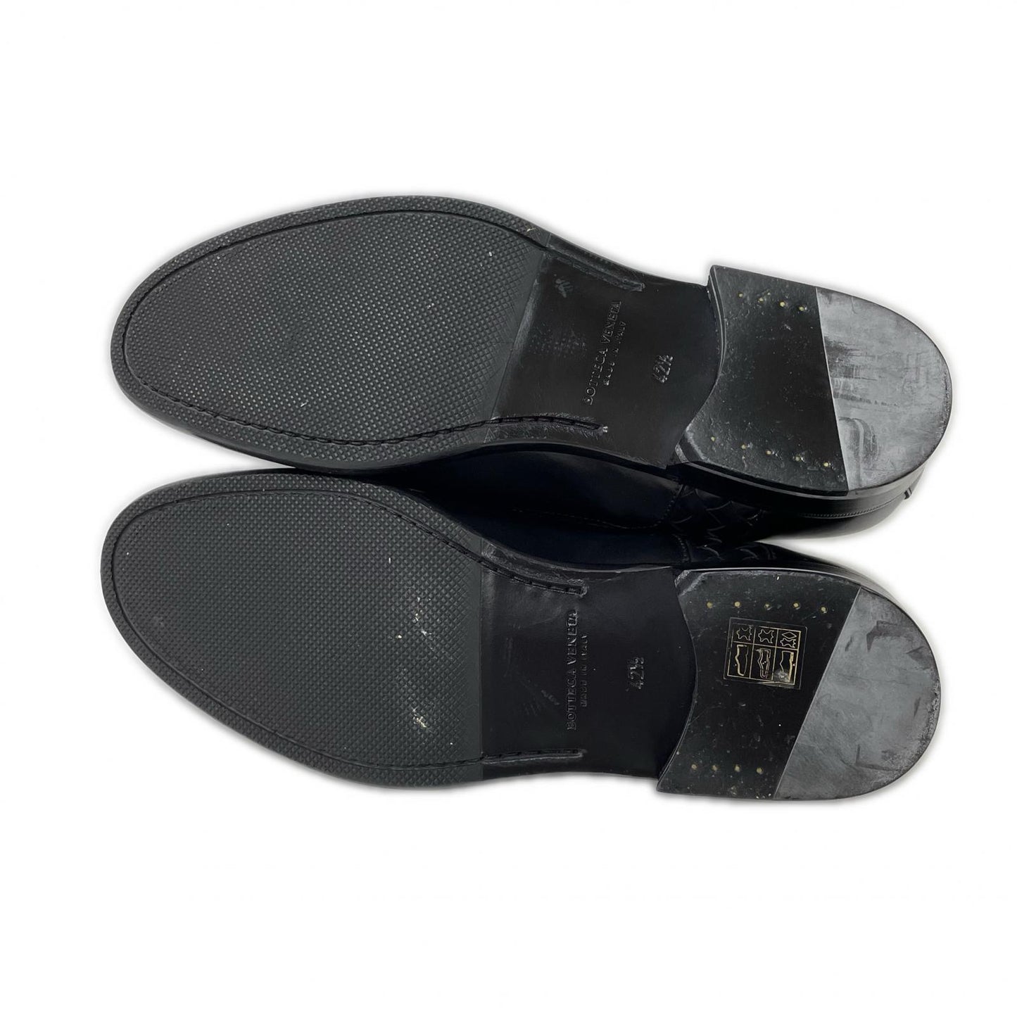 BOTTEGA VENETA ボッテガヴェネタ 【美品】レザー サイドイントレチャート プレーントゥシューズ シューズ
