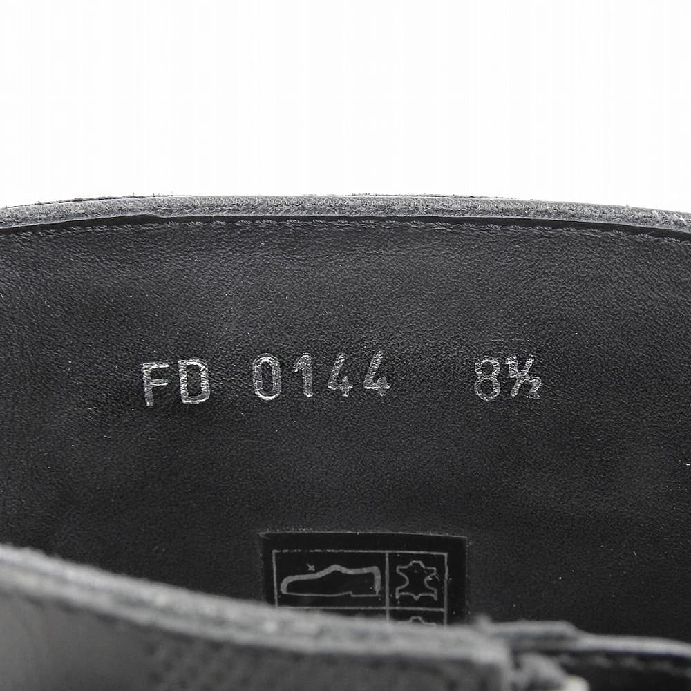 LOUIS VUITTON ルイヴィトン 美品 ダミエ レザー アンクルブーツ メンズ ブラック 8 1/2 シューズ
