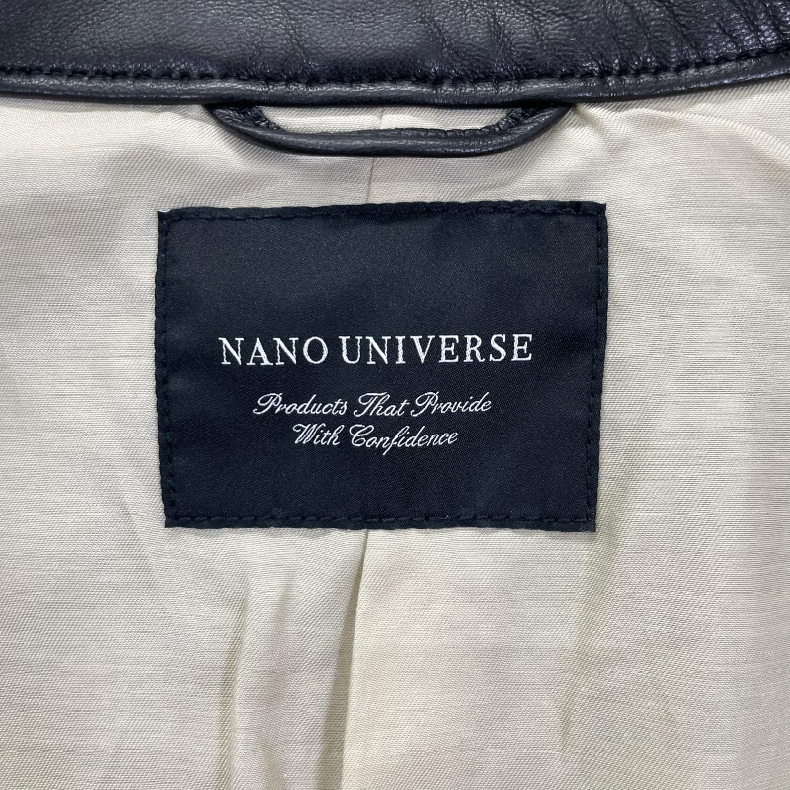 nano universe ナノユニバース ブラック ラムスキン レザー ジャケット ジャケット