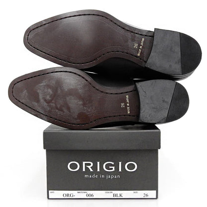 ORIGIO オリジオ 新品同様 ストレートチップ クラシック レザーシューズ メンズ ブラック 26cm ORG-006 シューズ