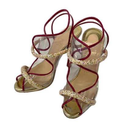 CHRISTIAN LOUBOUTIN クリスチャンルブタン ゴールド クリア スパンコール ハイヒール シューズ