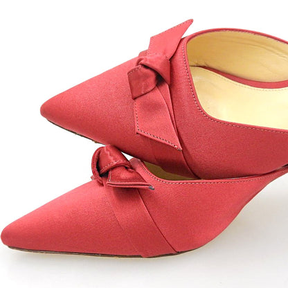 ALEXANDRE BIRMAN アレクサンドル バーマン リボン サテン サンダル シューズ レディース レッド 36 シューズ