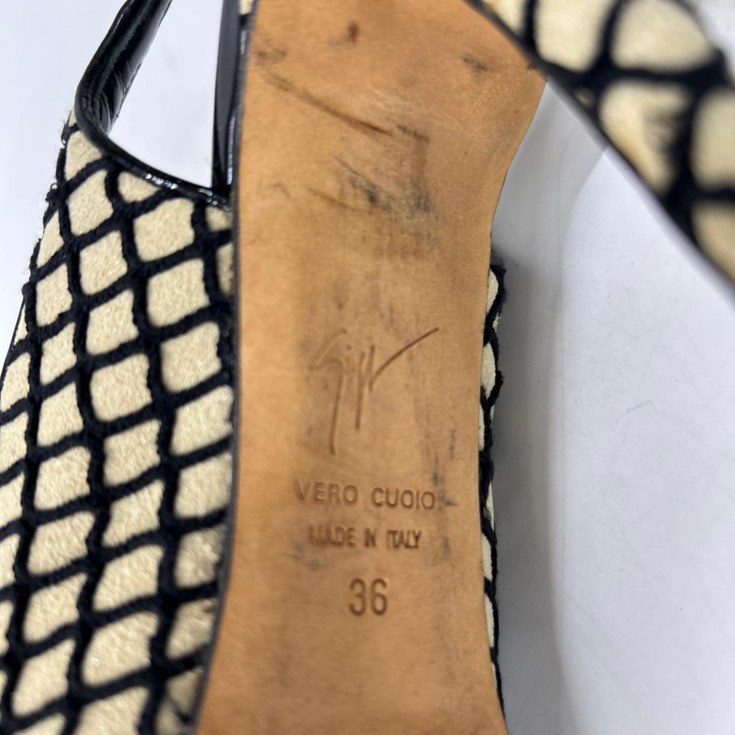 giuseppe zanotti ジュゼッペザノッティ ベージュ メッシュ オープントゥ ハイヒール シューズ