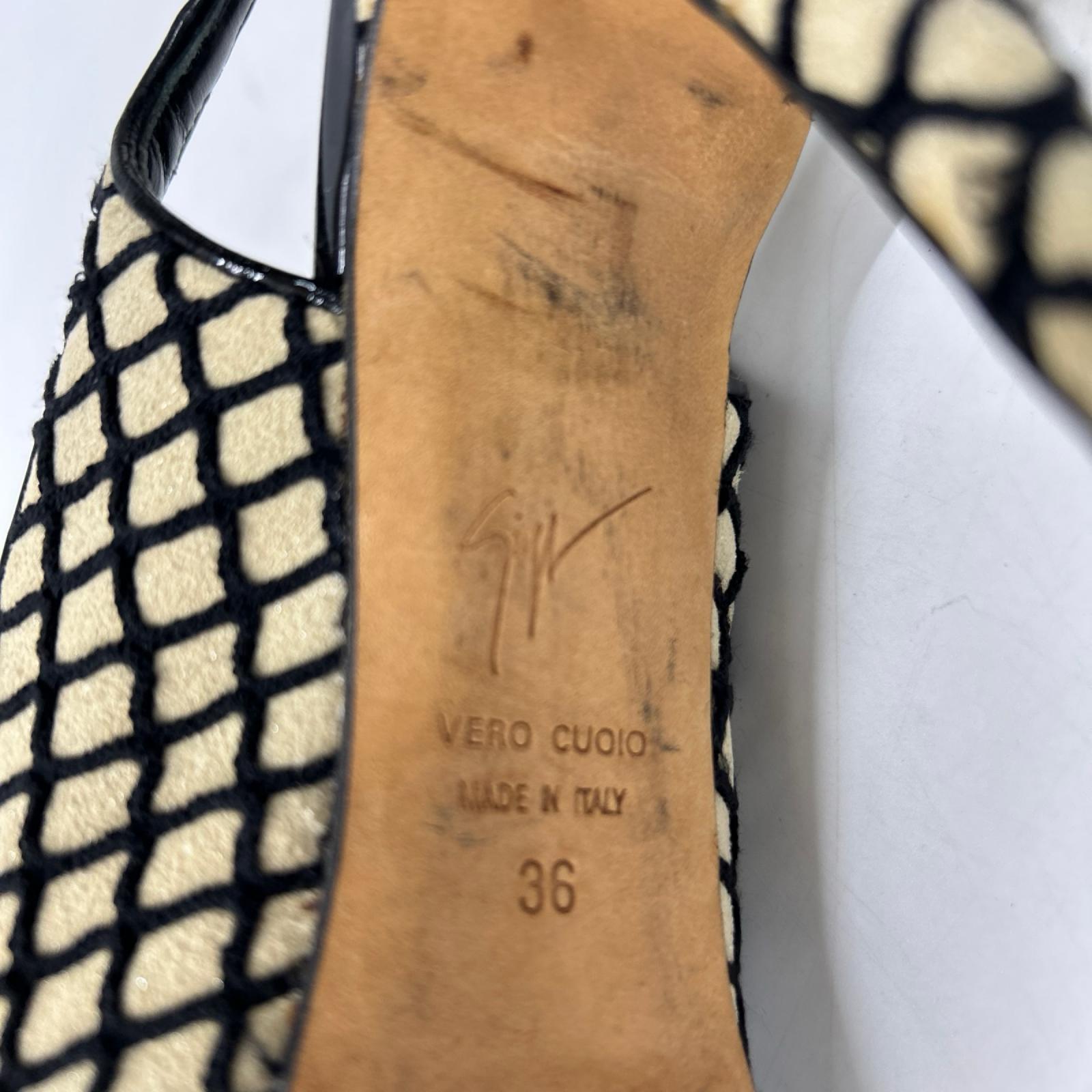 giuseppe zanotti ジュゼッペザノッティ ベージュ メッシュ オープントゥ ハイヒール シューズ