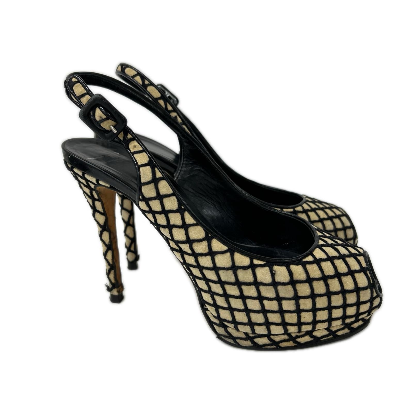 giuseppe zanotti ジュゼッペザノッティ ベージュ メッシュ オープントゥ ハイヒール シューズ