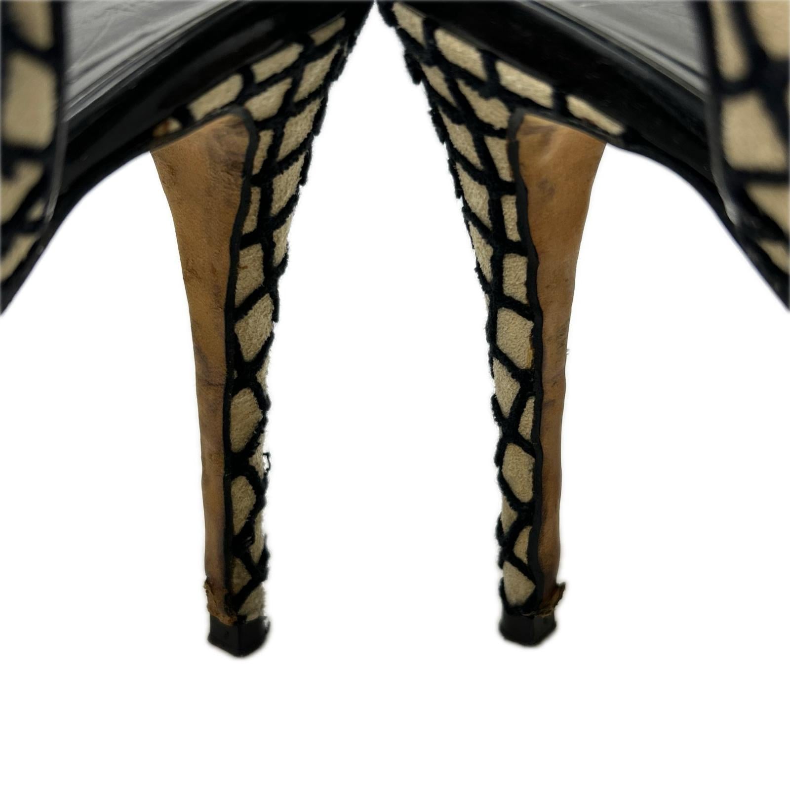 giuseppe zanotti ジュゼッペザノッティ ベージュ メッシュ オープントゥ ハイヒール シューズ