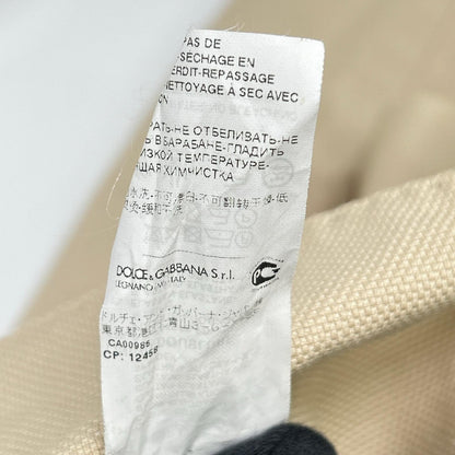 DOLCE&GABBANA ドルチェアンドガッバーナ F29P1T FUFFO ベージュ ピークドラペル レオパードライニング サイドベンツ テーラードジャケット ジャケット