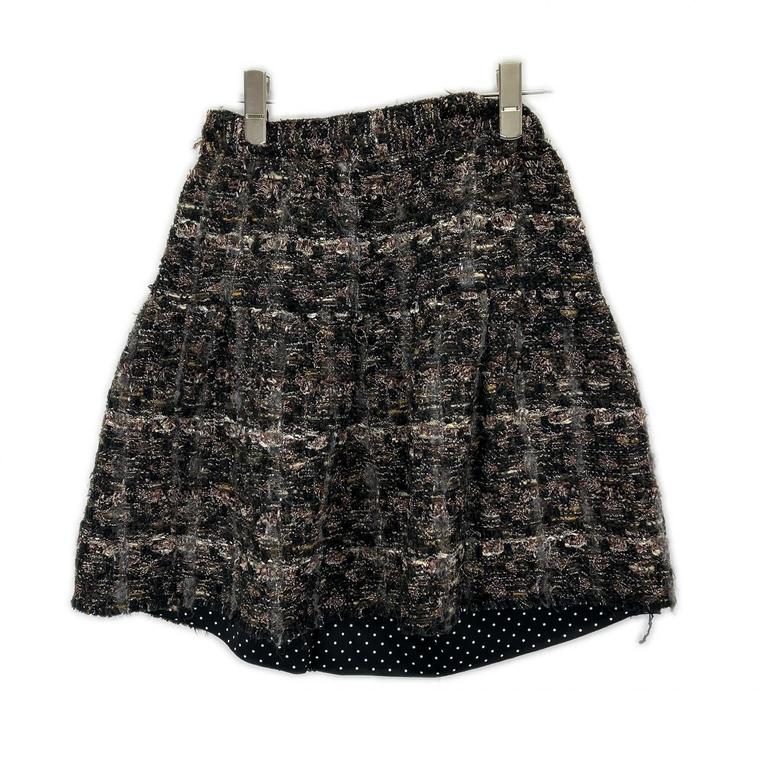 DOLCE&GABBANA ドルチェアンドガッバーナ F250PT FMMB9 ブラック系 ツイード ジャケット スカート セットアップ スーツ セットアップ