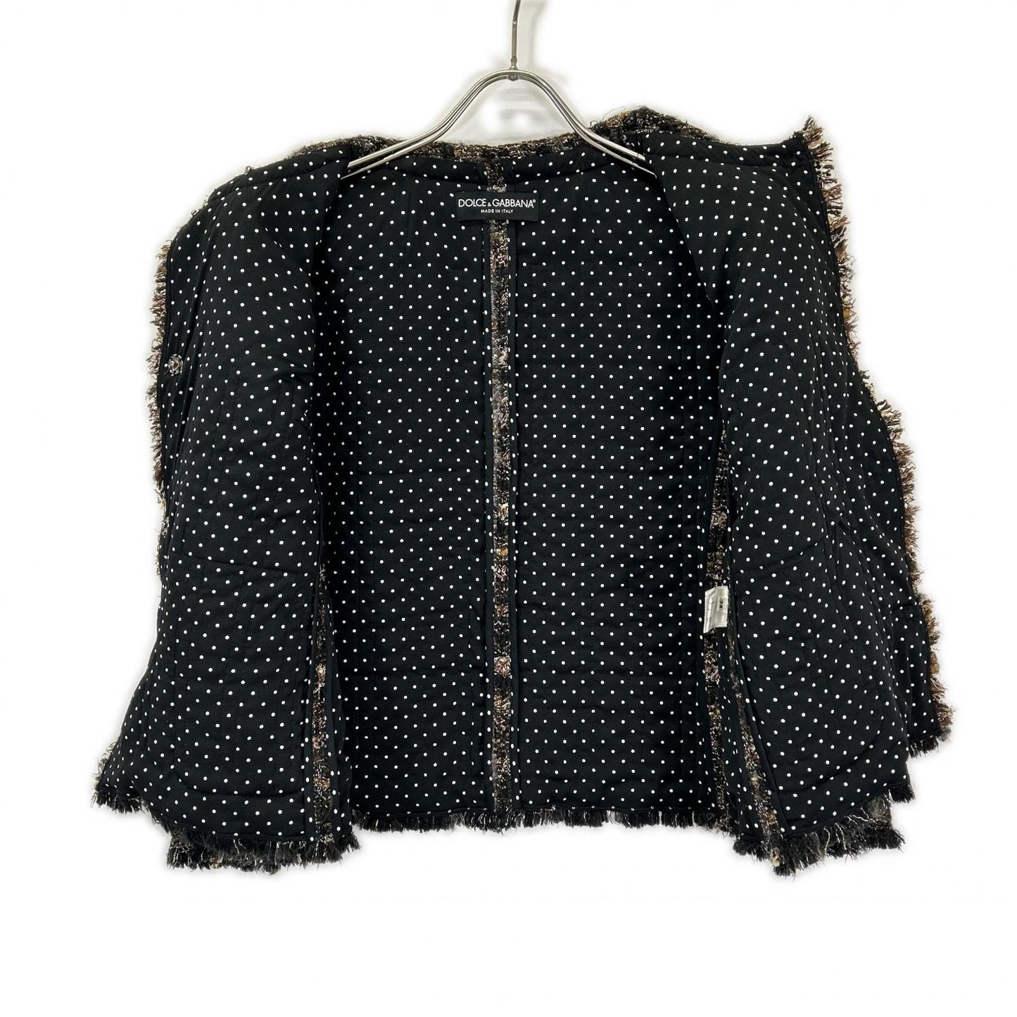 DOLCE&GABBANA ドルチェアンドガッバーナ F250PT FMMB9 ブラック系 ツイード ジャケット スカート セットアップ スーツ セットアップ