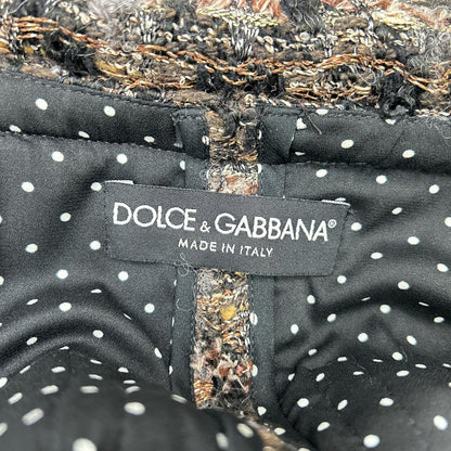 DOLCE&GABBANA ドルチェアンドガッバーナ F250PT FMMB9 ブラック系 ツイード ジャケット スカート セットアップ スーツ セットアップ