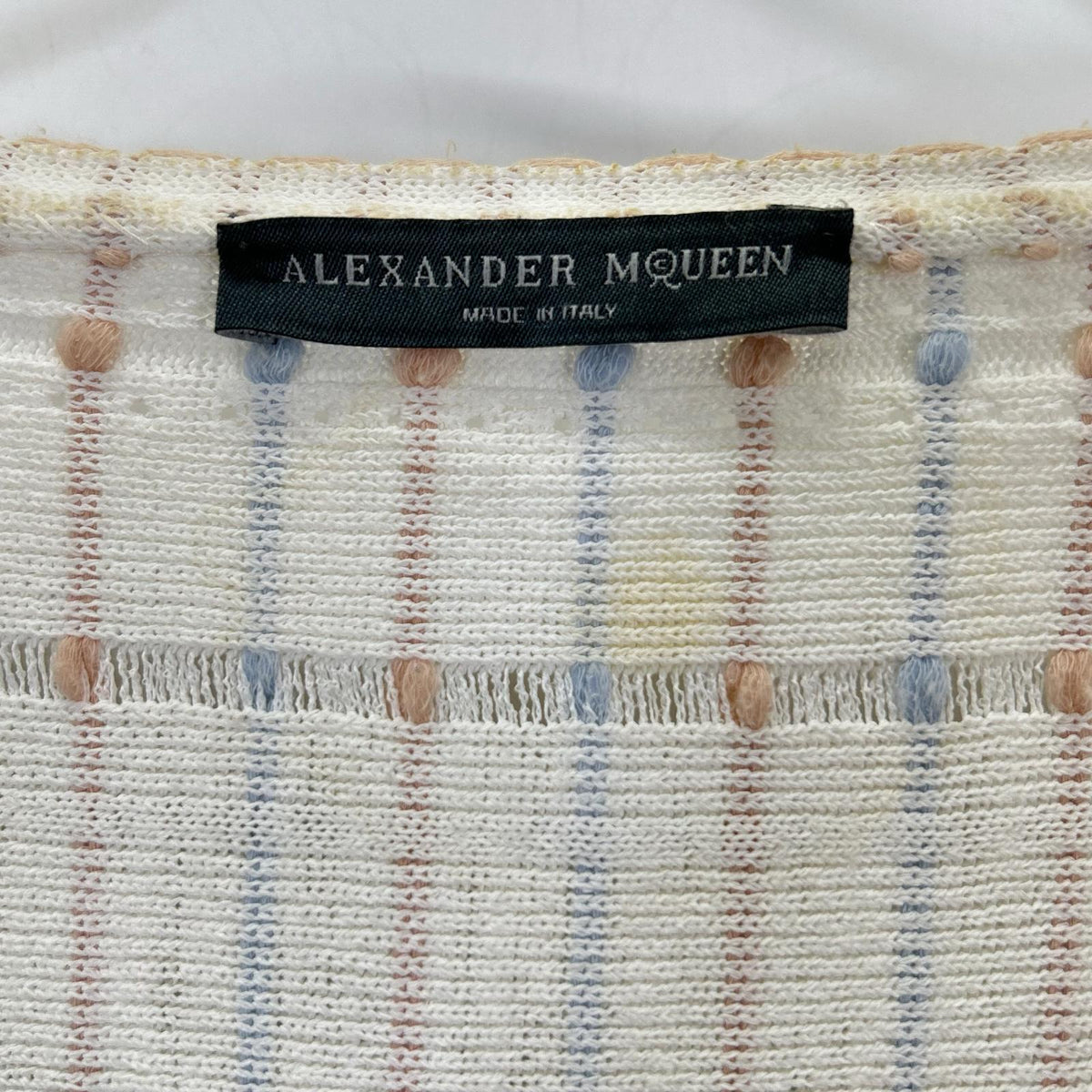 ALEXANDER McQUEEN アレキサンダーマックイーン ホワイト ビスコース ペプラム カーディガン トップス