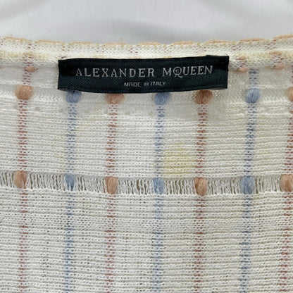 ALEXANDER McQUEEN アレキサンダーマックイーン ホワイト ビスコース ペプラム カーディガン トップス