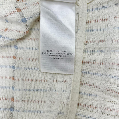 ALEXANDER McQUEEN アレキサンダーマックイーン ホワイト ビスコース ペプラム カーディガン トップス