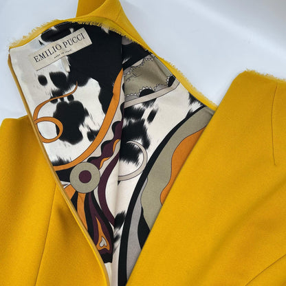 EMILIO PUCCI Emilio Pucci 47RI45 Yellow Wool×Rayon Dress Dress