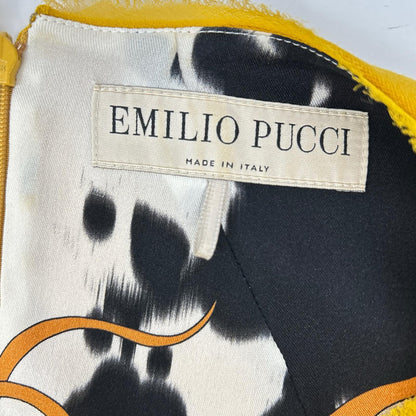 EMILIO PUCCI Emilio Pucci 47RI45 Yellow Wool×Rayon Dress Dress
