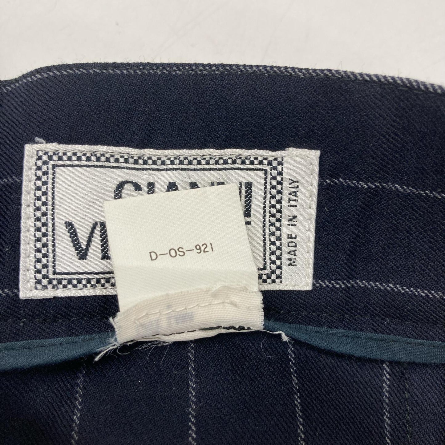 GIANNIVERSACE ジャンニヴェルサーチ ネイビー ストライプ ウール ジャケット、パンツ 2Pスーツ スーツ セットアップ