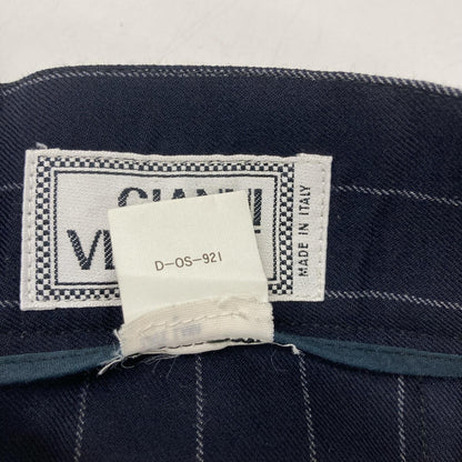 GIANNIVERSACE ジャンニヴェルサーチ ネイビー ストライプ ウール ジャケット、パンツ 2Pスーツ スーツ セットアップ