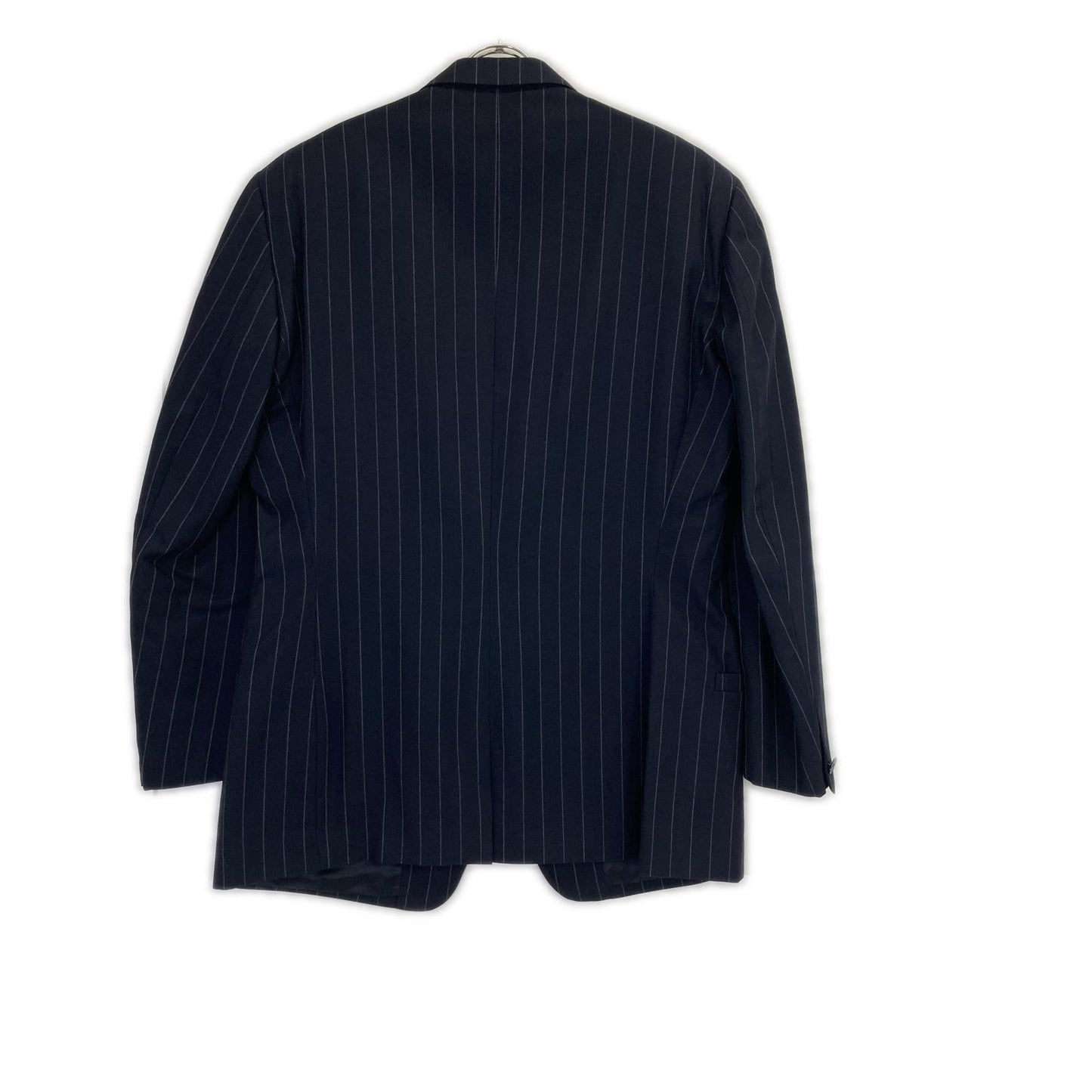 GIANNIVERSACE ジャンニヴェルサーチ ネイビー ストライプ ウール ジャケット、パンツ 2Pスーツ スーツ セットアップ